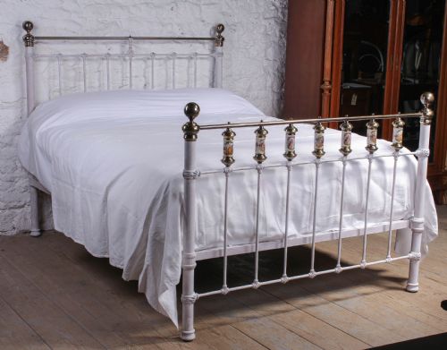 Very Individual Victorian King Size with Porcelain Scenes