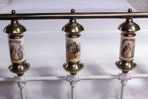 fig 3. Very individual Victorian king size with porcelain scenes
