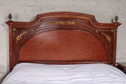 fig 2. Handsome Mahogany and fruit wood king size bed with matching bedsides 