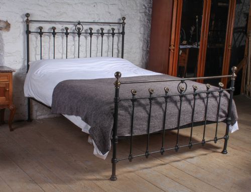 Very Individual and Rare King Size Brass and Iron Bed