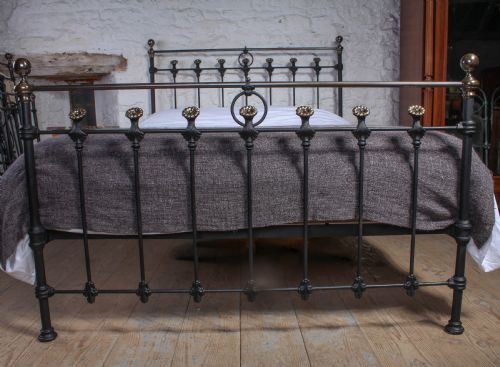 fig 2. Very individual and rare king size brass and iron bed