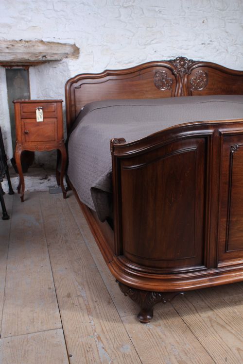 fig 1. Super wide super king size solid walnut bed