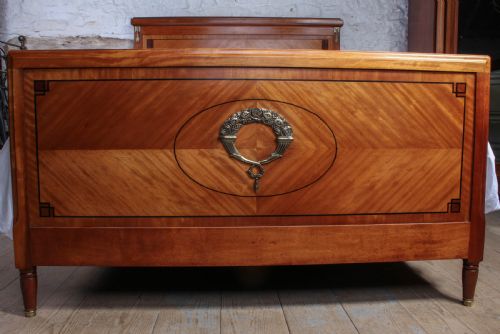 fig 1. Art Deco De Coene Freres king size bed and matching bedisdes