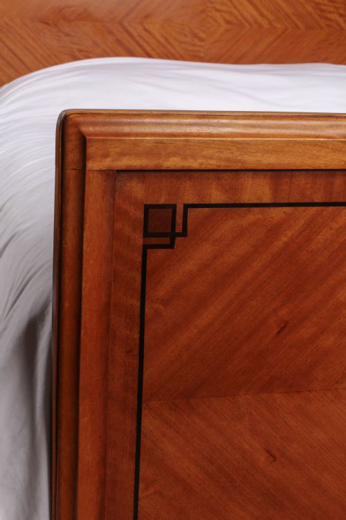 fig 4. Art Deco De Coene Freres king size bed and matching bedisdes