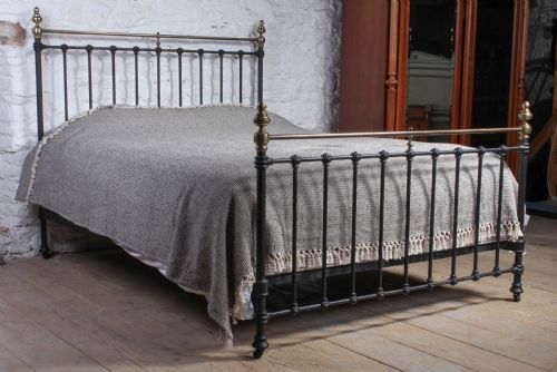 Classic Victorian French 5ft King Size Brass and Iron Bed