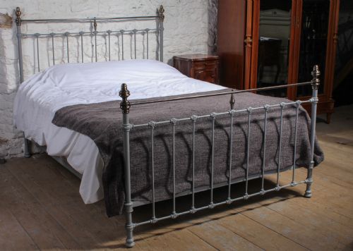 Classic Victorian French King Size Brass and Iron Bed