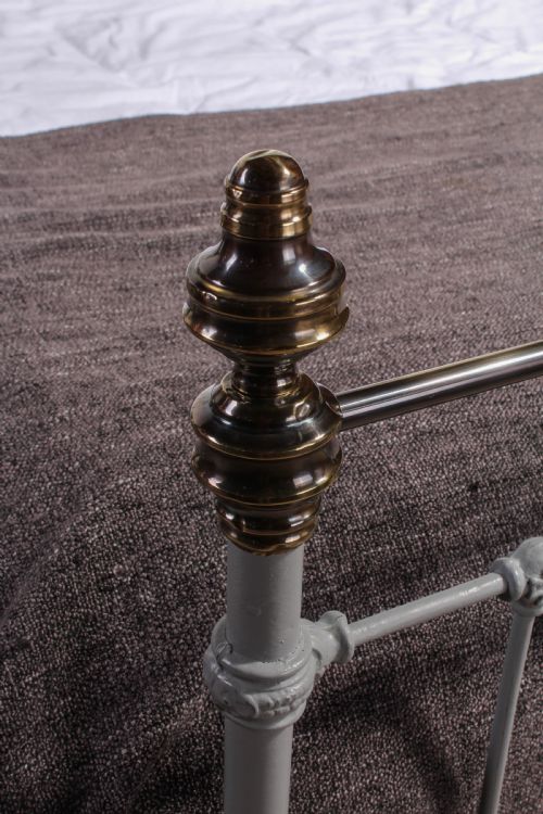 fig 1. Classic Victorian French king size brass and iron bed