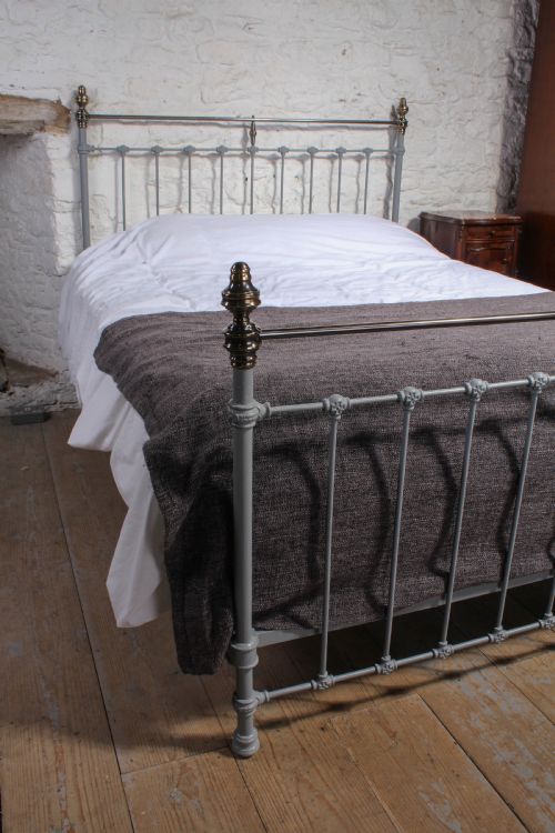 fig 2. Classic Victorian French king size brass and iron bed