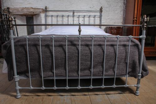 fig 3. Classic Victorian French king size brass and iron bed