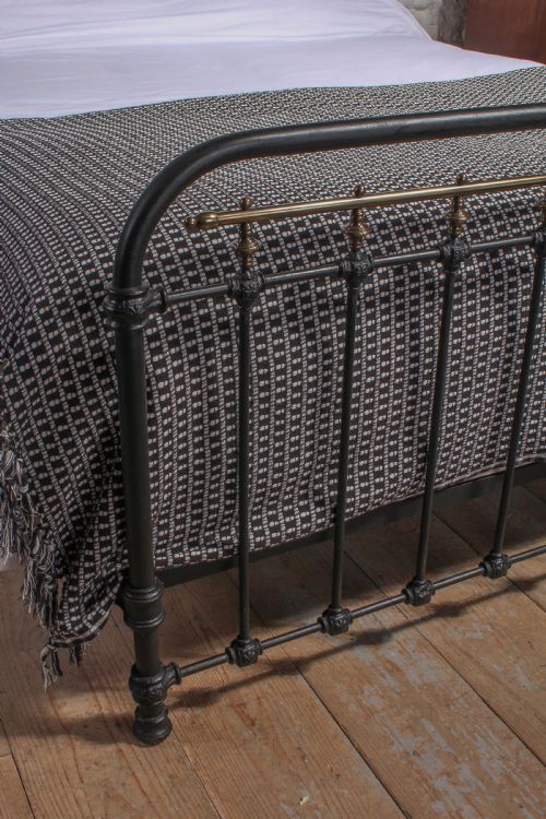 fig 2. Lovely simple king size French iron bed 