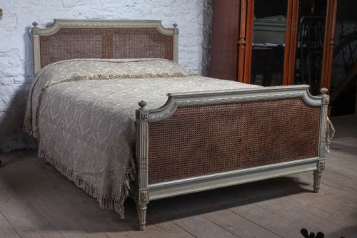 Empire Style Ffench King Size Caned Bergere Bed