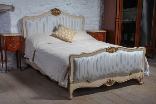 Lovely Gilded Frame Newly Upholstered Double Bed
