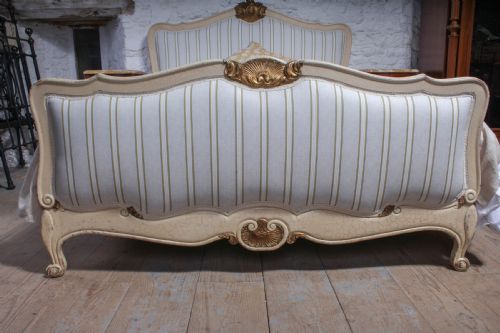 fig 1. Lovely gilded frame newly upholstered double bed