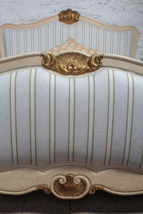 fig 2. Lovely gilded frame newly upholstered double bed