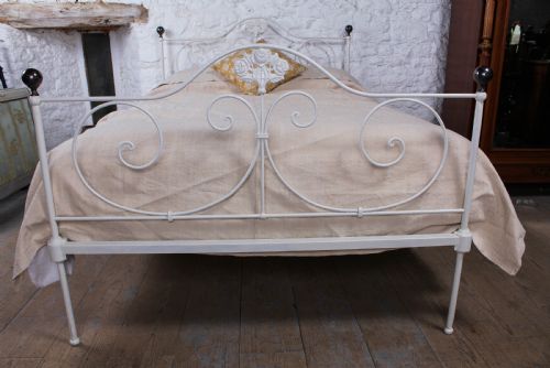 fig 1. Pretty forged iron double bed