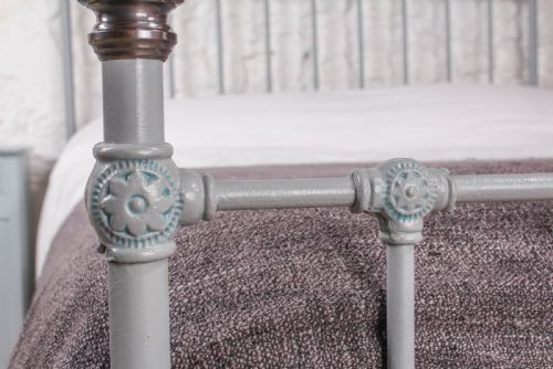 fig 3. Classic Victorian French king size brass and iron bed