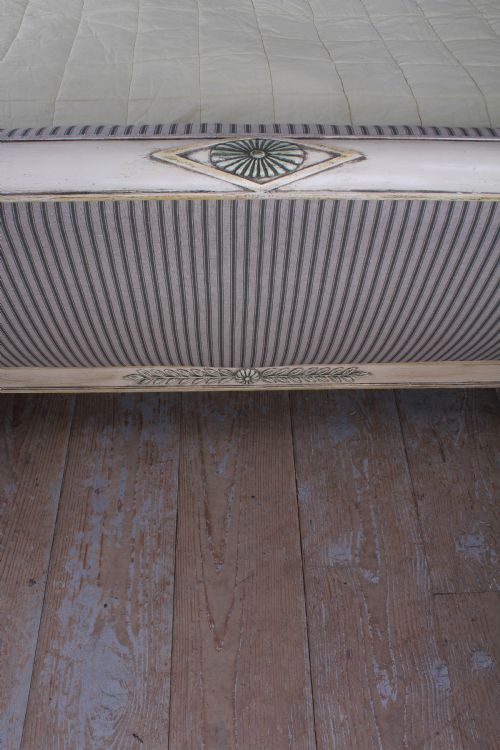 fig 2. Beautiful large king size newly upholstered Directoire style bed