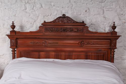 fig 2. Attractive Empire style French solid walnut double bed