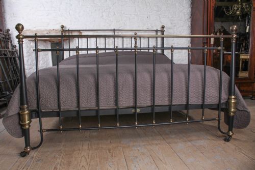 fig 1. Superbly elegant super king size Winfield brass and iron bed