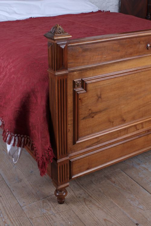 fig 1. Very nice solid walnut French king size bed