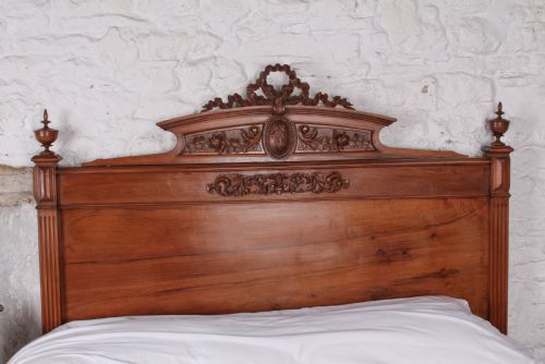 fig 3. Very nice solid walnut French king size bed