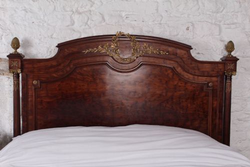 fig 2. Beautiful king size mahogany Louis XVI style bed and bedside