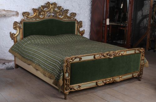 Elaborate Rococo Style Italian Super King Size Bed