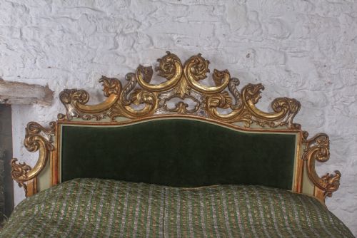 fig 1. Elaborate Rococo style Italian super king size bed