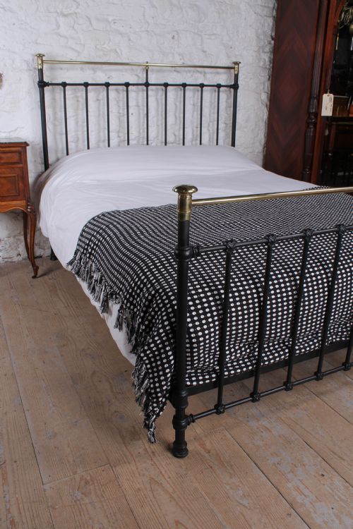 fig 1. Handsome classic Victorian  brass and iron king size bed 