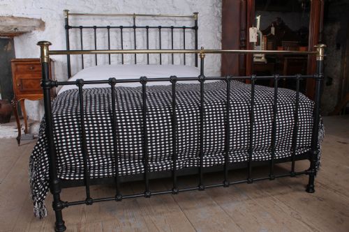 fig 3. Handsome classic Victorian  brass and iron king size bed 