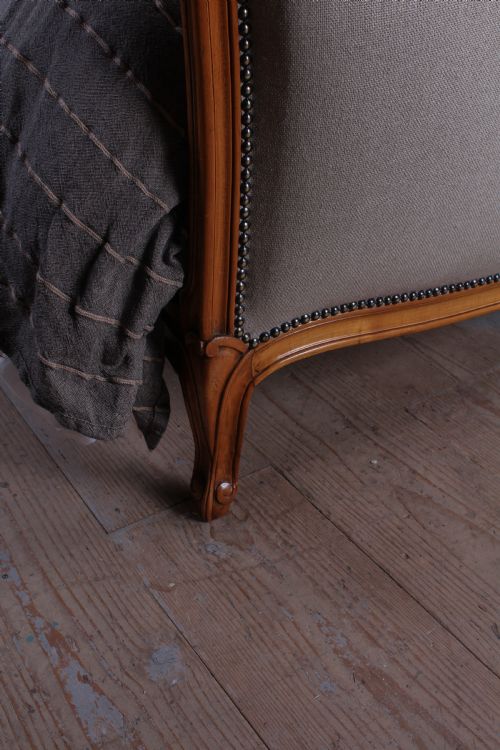 fig 1. Newly upholstered Louis XV style king size bed