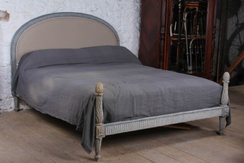 Very Nice Aged Paint European King Size Low End Bed