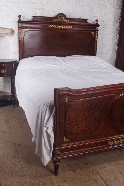 fig 1. Beautiful French plum mahogany king size bed