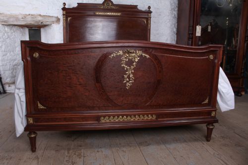 fig 2. Beautiful French plum mahogany king size bed