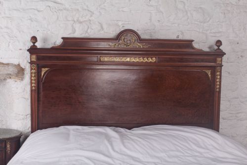 fig 3. Beautiful French plum mahogany king size bed