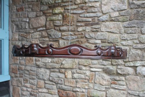 Circular Mahogany Ciel De Lit with Carved Detail