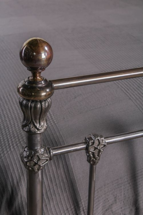 fig 3. Burnished and aged brass classic king size bed