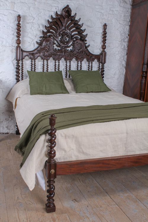 fig 2. Colonial style solid mahogany no end double bed
