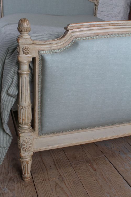 fig 3. Newly upholstered French Empire style king size bed
