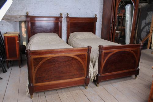 Very Handsome Pair of Mahogany Single Beds