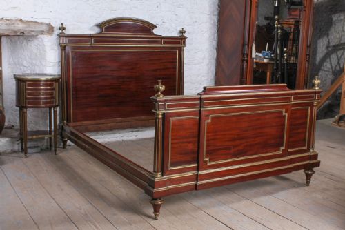 Very Handsome Mahogany King Size Bed and Matching Bedside