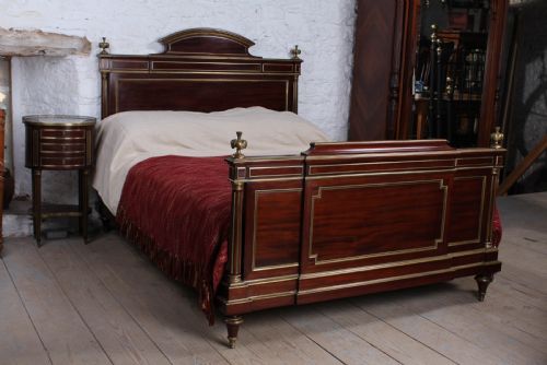 fig 1. Very handsome mahogany king size bed and matching bedside
