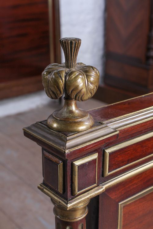 fig 3. Very handsome mahogany king size bed and matching bedside