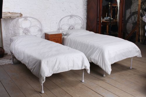 Lovely Pair of No End Iron Single Beds (Can Be Joined to Make Super King Size)