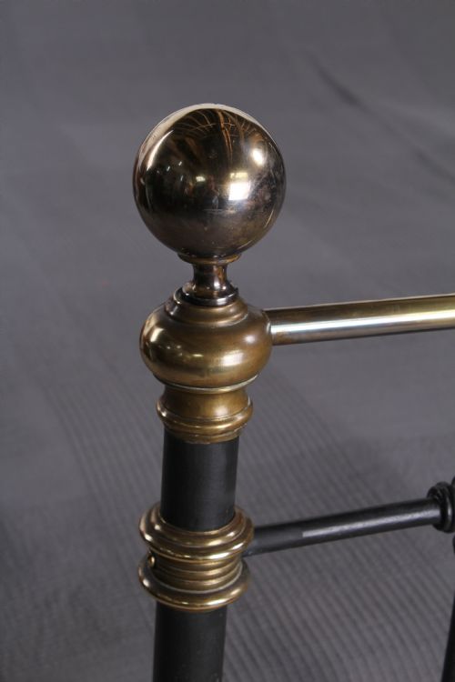 fig 1. Handsome individual Victorian king size brass and iron bed