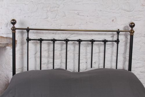 fig 3. Handsome individual Victorian king size brass and iron bed
