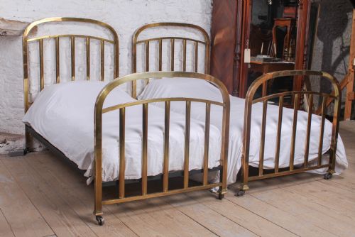 Attractive Pair of French Brass  Single Beds