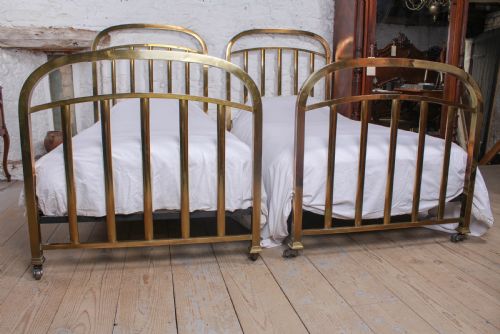 fig 1. Attractive pair of French brass single beds