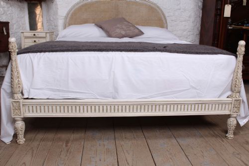fig 2. Lovely carved frame caned king size bed