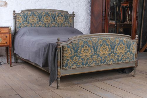 All Original French King Size Upholstered with Gilded Details